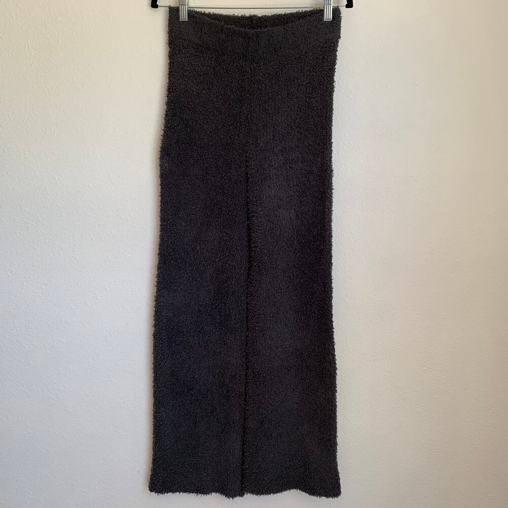 NWT Aerie Cozy Sherpa Fleece Flare Leg Pants in Dark Gray